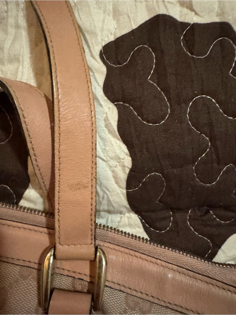Gucci Crystal Abbey Monogram Canvas Tote with Leather Trim - Picture 9 of 16